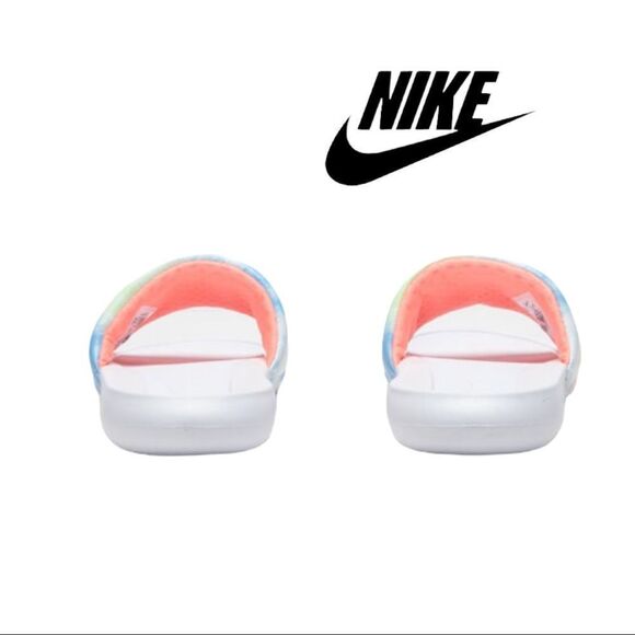 NEW Nike Victori One Womens Tie Dye Print Slide White Sandals 10 - Picture 4 of 5
